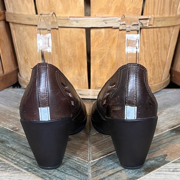Merrell Evera Brown Leather 2.75" Heel Cycling Comfort Slip-On Pumps Womens 7 - Picture 6 of 12
